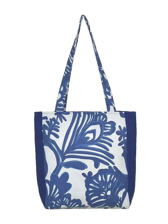 Ble Resort Collection Stoff Strandtasche Blau