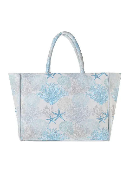 Ble Resort Collection Υφασμάτινη Τσάντα Θαλάσσης Λευκή
