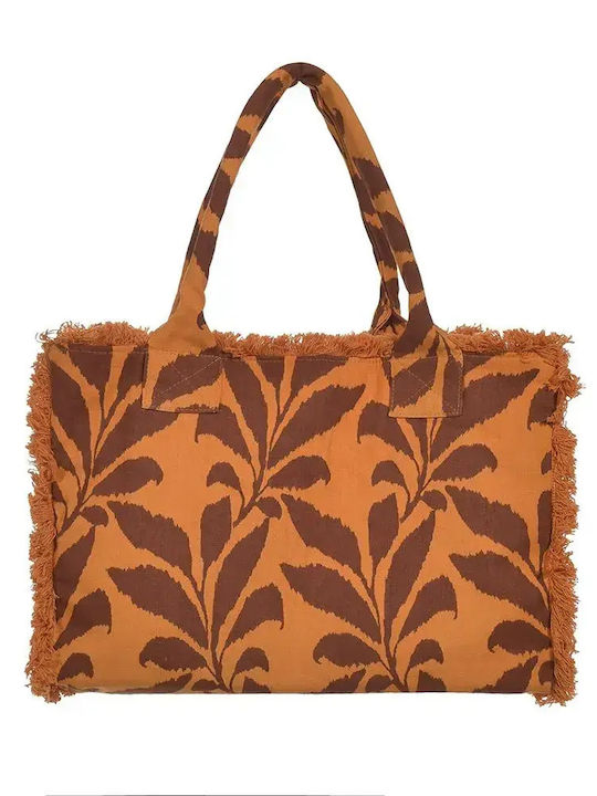 Ble Resort Collection Υφασμάτινη Τσάντα Θαλάσσης Πορτοκαλί