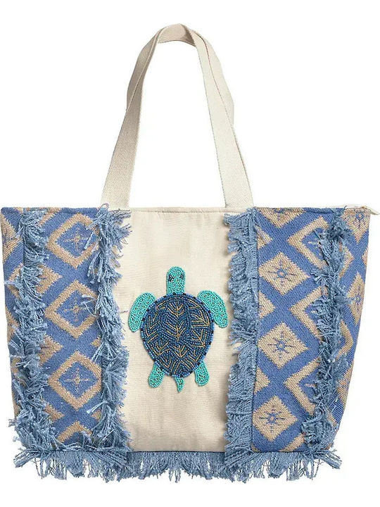 Ble Resort Collection Υφασμάτινη Τσάντα Θαλάσσης Μπλε