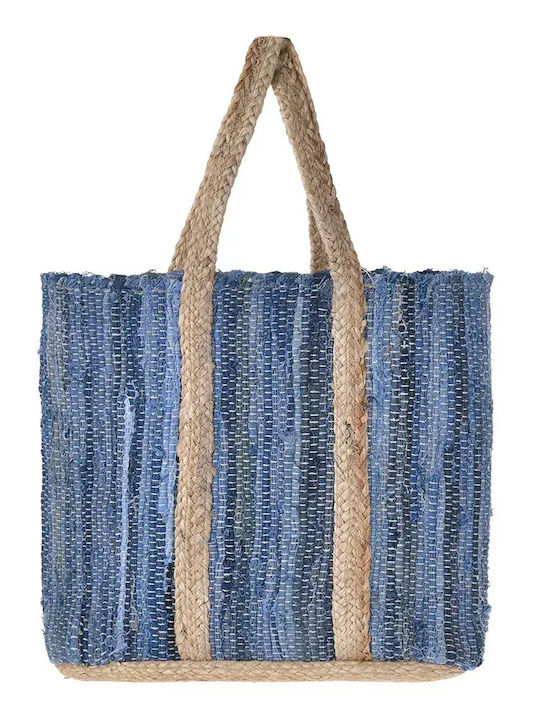 Ble Resort Collection Ψάθινη Τσάντα Θαλάσσης Μπλε