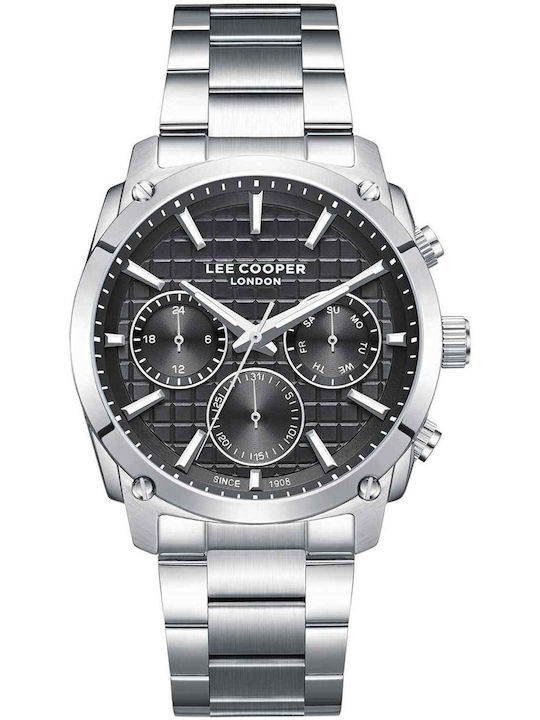 Lee Cooper Bracelet Men's Battery Watch with Silver Metal Bracelet