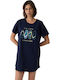 Minerva Summer Women's Nightgown Blue