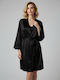 Milena by Paris Summer Women's Black Robe 005378-Black