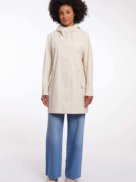 Γυναικείο Μπουφάν για Χειμώνα Off-white