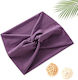 Crossed Headband Hair In Soft Cotton Refined Purple