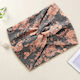 Crossed Headband Hair In Soft Flowered Cotton Gray Foliage