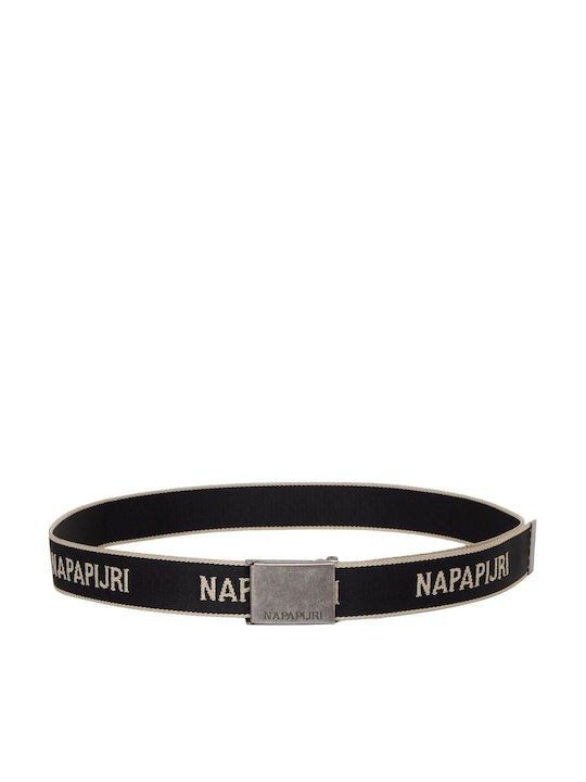 Napapijri Ανδρική Ζώνη Μαύρη