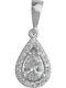 Charm Rosette in 14K White Gold with Zircon