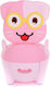 Little Mom Potty Toilet with Lid Pink
