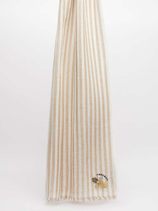 Weekend Maxmara Γυναικείο Φουλάρι Λευκό