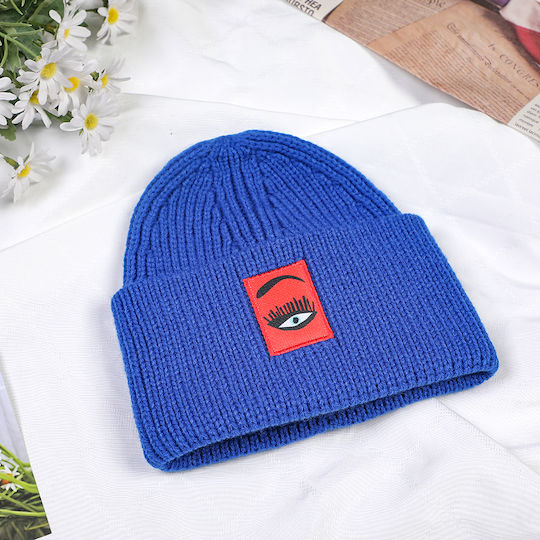 Unisex Beanie Knitted Hat in Blue Color