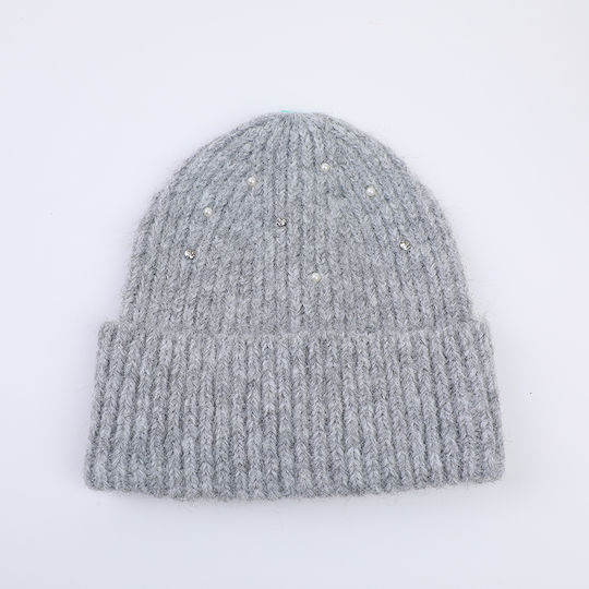 Beanie Unisex Strickmütze in Grau
