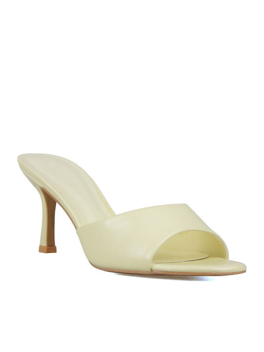 Silia D Mules With High Heel In Blonde Colour
