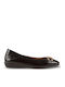 Damen Ballerinas aus Leder in Schwarz Farbe