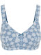 Blue-White Minimizer Bra & Without Underwires