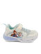 Kids Sneakers with Hoop & Loop Closure & Lights White