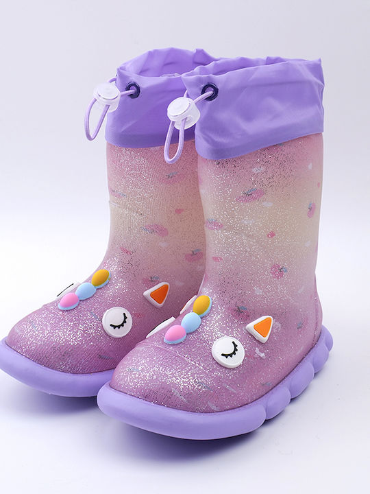 Kids Wellies Purple