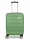 Greenwich Polo Club Cabin Hard Green Travel Suitcase with 4 Wheels Height 55cm