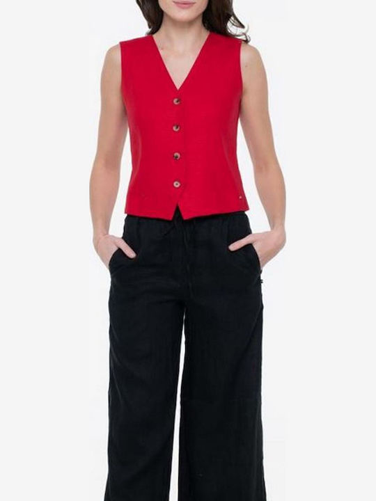Tommy Hilfiger Primary Red Γυναικείο Γιλέκο