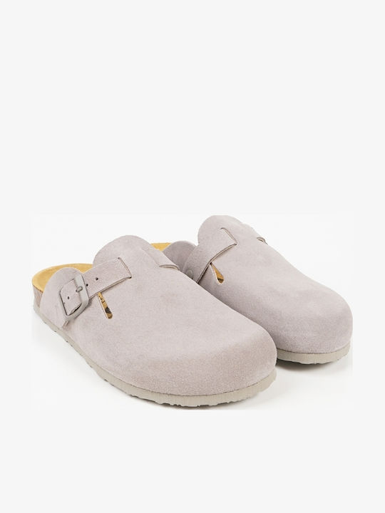 Plakton Anatomic Leather Women's Slippers Grey