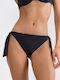 Summer Twist Tai Bikini Slip with Laces Black