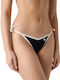 Bikini Slip Cu Dantelă Negru