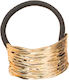 Casual Elastisches Haargummi Goldene Veredelte Manschette