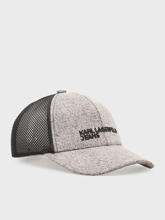 Karl Lagerfeld Jeans Klj Denim Trucker Cap Acid Light Grey