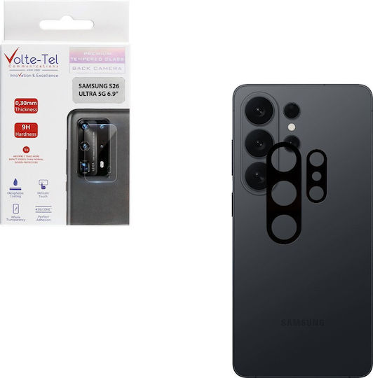 Volte-tel Закалено Стъкло Samsung S26 Ultra 5G 6.9" 9H 0.25mm 3D Извито Камера Черен