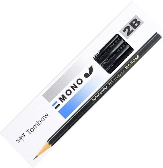 Tombow Set 12pcs Wooden Pencils Black Mono-j 4901991000856 Nibs 3b
