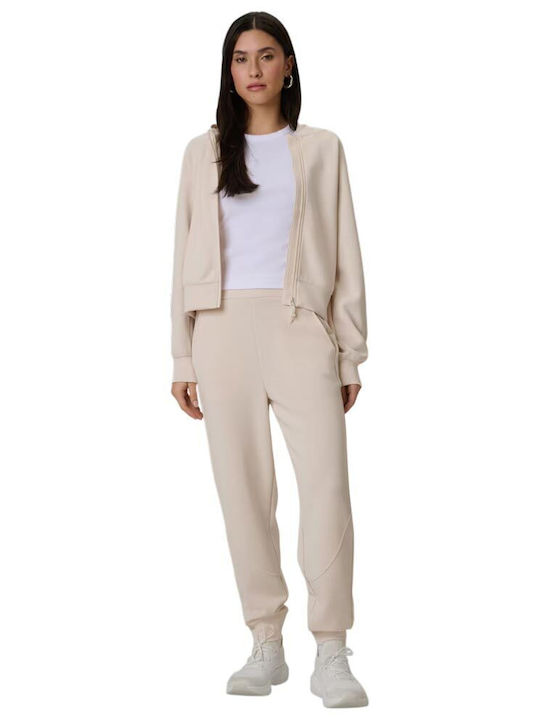 4F Damen Jogginghosen Ecru
