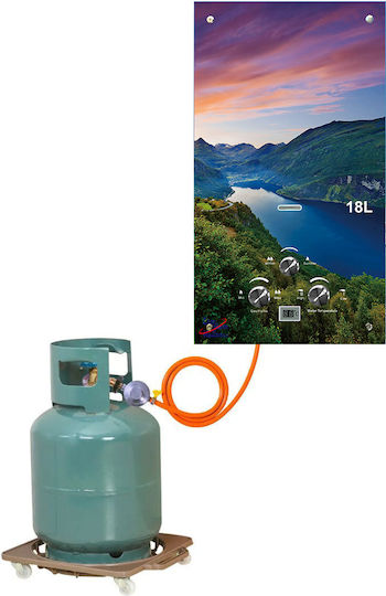 Comsystem COMSYSTEM JSD18L-328 Ταχυθερμαντήρας υγραερίου LPG με υαλογραφία ποτάμι . 18 λίτρα ανά λεπτό , 34 KW . Λειτουργεί με μπαταρίες. Διαστασεις 620*340*180mm. Δώρο τηλέφωνο ντουζ LED .