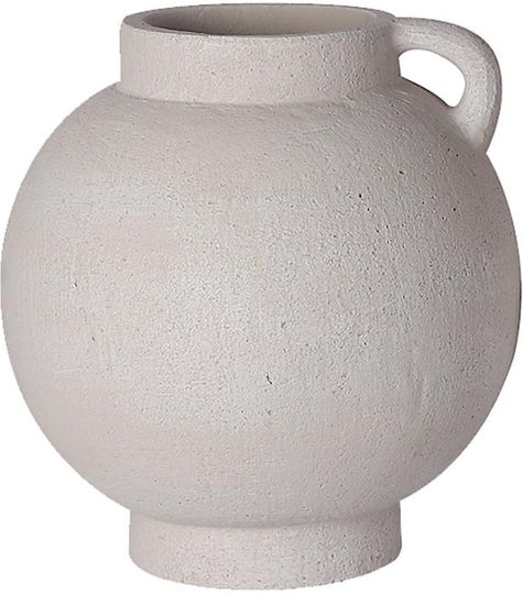 Zaros Ceramic Vase White 22.5x24.5cm