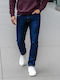 Men's Elastic Jeans Pants with Regular Fit Blue