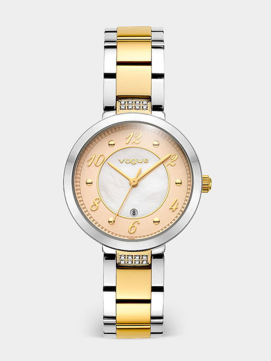 Vogue Zweifarbige Damenuhr 31mm Batterie mit Ro...
