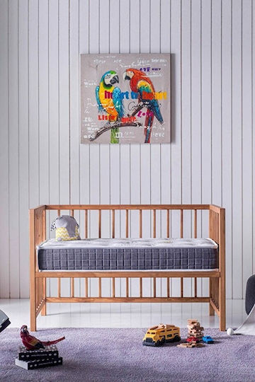 Натурален Детски Матрак За Количка Ортопедичен Сив 50x (70x140x10 См)