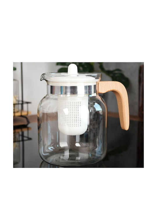 Teapot with Filter Glass Transparent 1500ml
