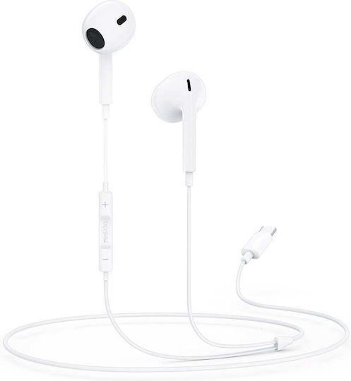 Yesido Yh38 In-ear Căști Handsfree cu Mufă USB-C Alb