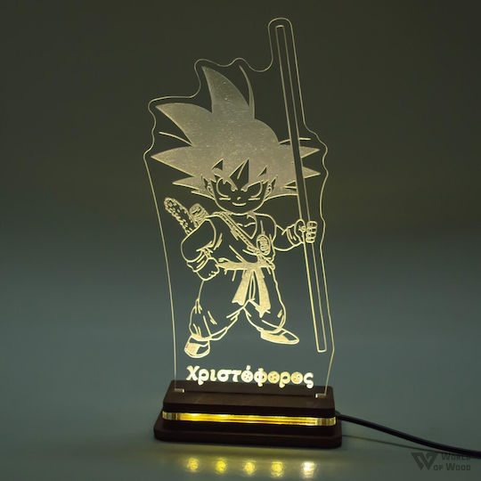 World of Wood Декоративно Осветително Тяло Dragonball Son Goku Kid LED 23x12см