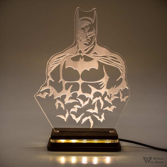 World of Wood Lămpi Decorative Pentru Masă Batman LED 20x15cm World of Wood Lămpi Decorative Pentru Masă Batman LED 20x15cm