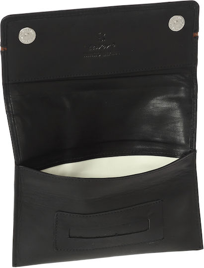 Lavor Tobacco Pouch Made of Artificial Leather with Magnetic Closure 16.5x7.5cm Tobacco Pouch Black