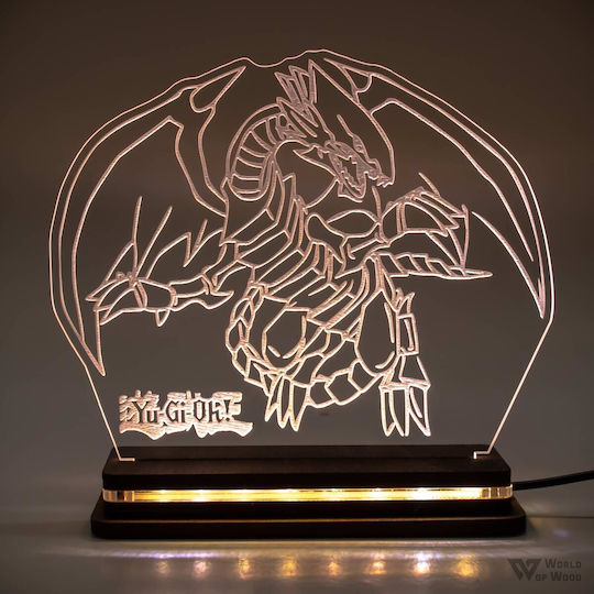 World of Wood Φωτιστικό Yu-gi-oh - Blue Eye Dragon LED