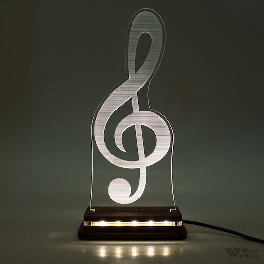 World of Wood Lămpi Decorative Pentru Masă Lampa Cheie Sol LED 22x9cm