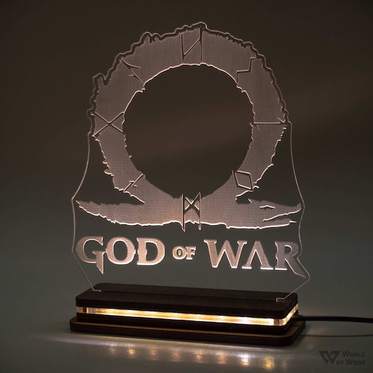 World of Wood Decorative Table Lamp God Of War LED 20x18cm