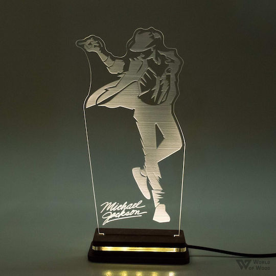 World of Wood Decorative Table Lamp Michael Jackson LED 24x13cm