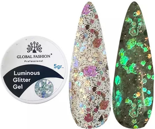 Global Fashion Glitter Gel Νυχιών 5gr