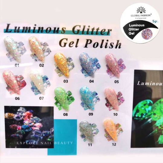 Global Fashion Glitter False Nail Gel 5g