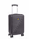 CAT Rockford Cabin Hard Black Suitcase with 4 Wheels Height 55cm