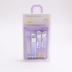 Σετ 4 Τεμαχίων Μανικιούρ Dreamy Purple Δερμάτινη Θήκη